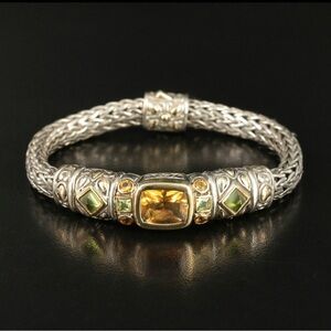 John Hardy Bracelet “Batu Kawung” Sterling and 18k gold